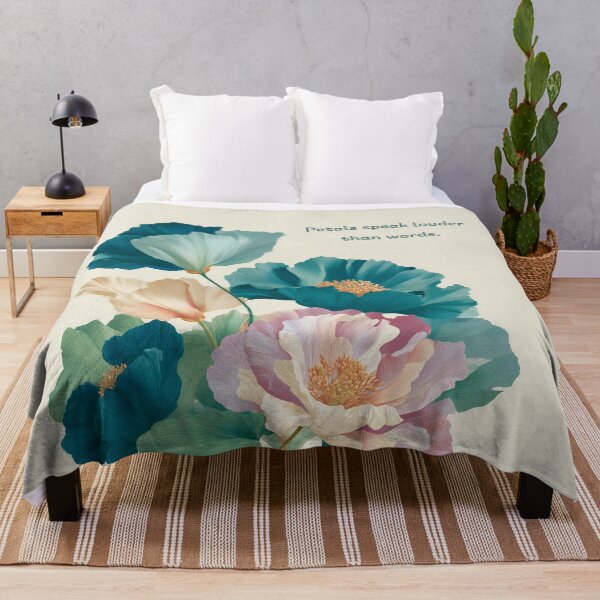 Item preview, Petals Speak Louder Than Words – Floral Typography Design designed and sold by BobaBunny76.
