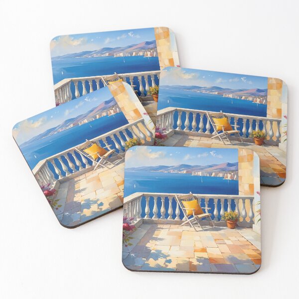 Item preview, Coastal Villa Balcony designed and sold by Undersea Ai Art.