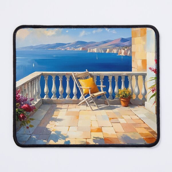 Item preview, Coastal Villa Balcony designed and sold by Undersea Ai Art.