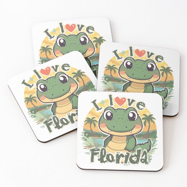 Aperçu de l'œuvre J'adore les alligators de Floride créée et vendue par PamLeeDesign.