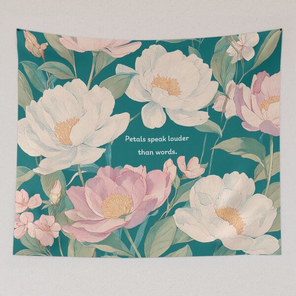 Item preview, Petals Speak Louder Than Words – Floral Typography Design designed and sold by BobaBunny76.