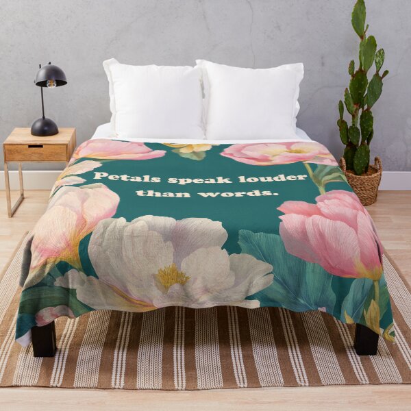 Item preview, Petals Speak Louder Than Words – Floral Typography Design designed and sold by BobaBunny76.