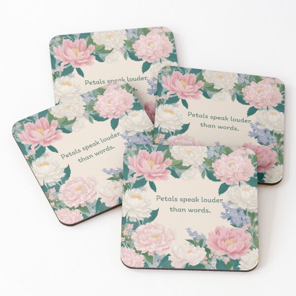 Item preview,  Petals Speak Louder Than Words – Floral Typography Design designed and sold by BobaBunny76.