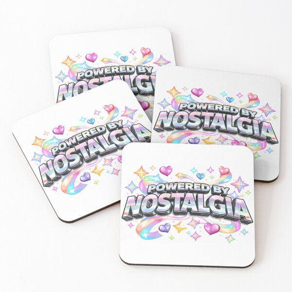 Item preview, Powered by Nostalgia — Holographic Y2K Retro Aesthetic Graphic designed and sold by HobsS.