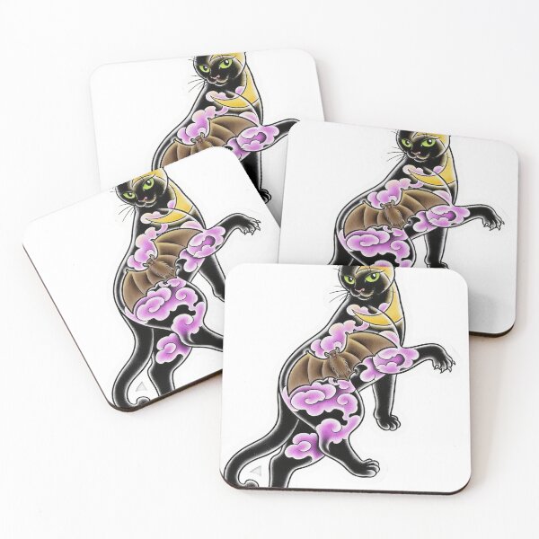 Item preview, Gothic cat in Japanese style designed and sold by Fakinpops.