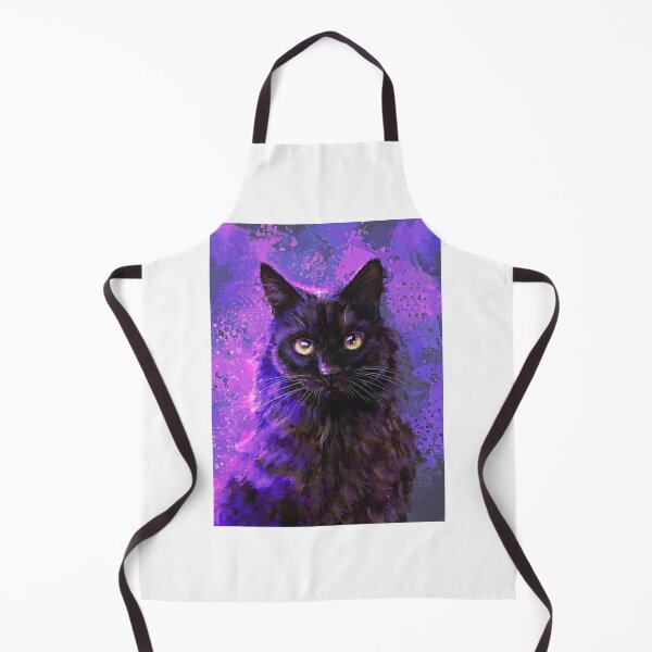 Item preview, Mystic Black Cat in Cosmic Purple Splash designed and sold by ladyazza.