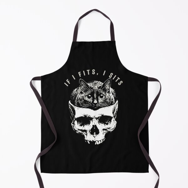 Item preview, If I Fits I Sits Cat in Skull Gothic Meme Art designed and sold by haitrieuic96.