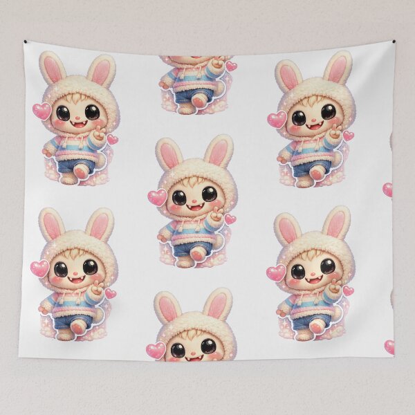 Item preview, Cute Kawaii Labubu Bunny designed and sold by Art Shadow.
