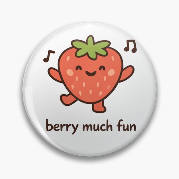 Item preview, Berry Much Fun – Sweet dancing strawberry with musical notes designed and sold by moodoodle.design.