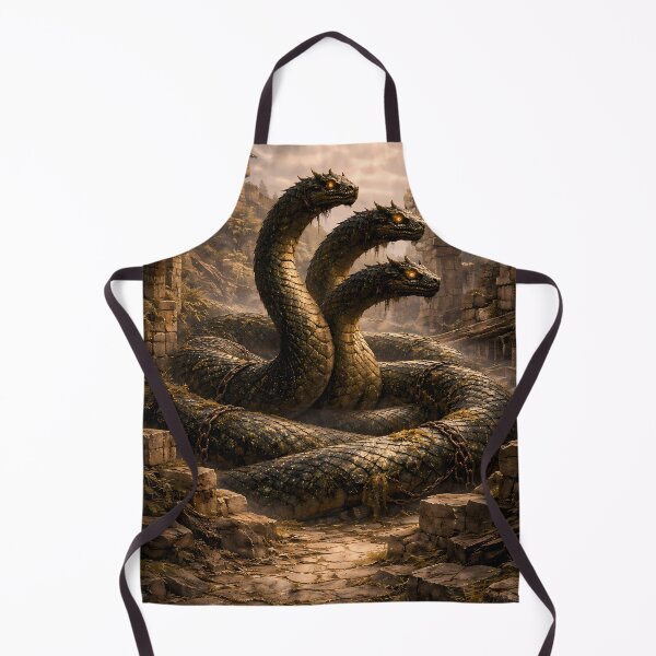 Item preview, Kafik the Zmij - Ancient Slavic Serpent Dragon in Ruined Fortress | Dark Fantasy Art designed and sold by OneStepFromArt.