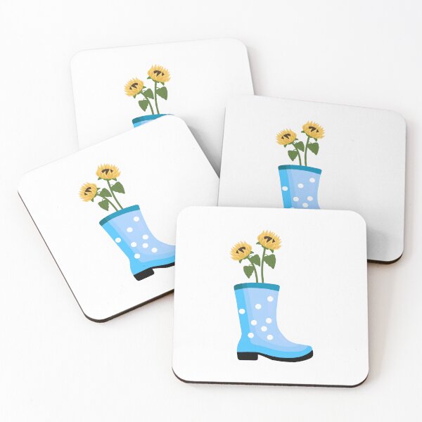Item preview, Sunflowers in Polka Dot Rain Boot designed and sold by KrisGraphic45.