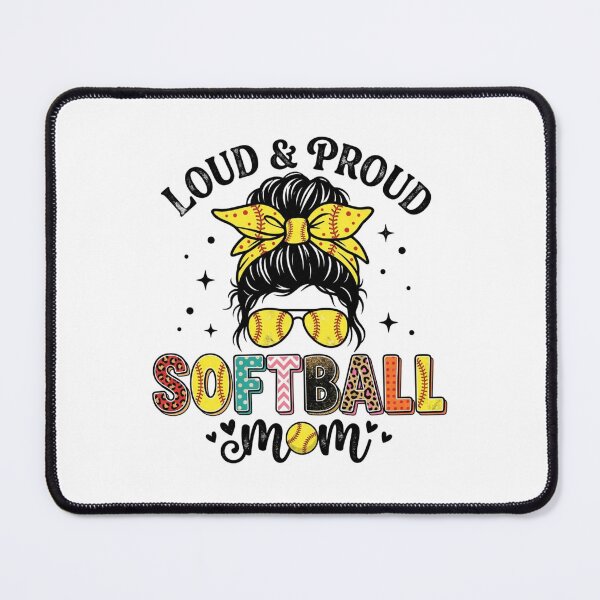Item preview, Softball Mom Life – Messy Bun Sunglasses Softball Bow Graphic designed and sold by DoodloraStudio.