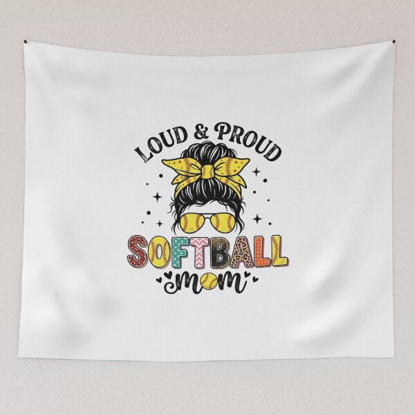 Item preview, Softball Mom Life – Messy Bun Sunglasses Softball Bow Graphic designed and sold by DoodloraStudio.