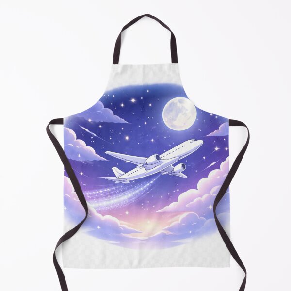 Item preview, Dreamy Airplane Night Sky Sticker | Aesthetic Moon Flight Illustration | Travel Lover Gift . designed and sold by ZenGrowth4.