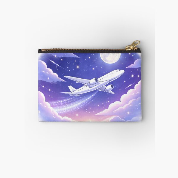 Item preview, Dreamy Airplane Night Sky Sticker | Aesthetic Moon Flight Illustration | Travel Lover Gift . designed and sold by ZenGrowth4.