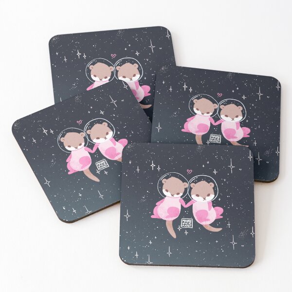 Space Otters Coasters (Set of 4)