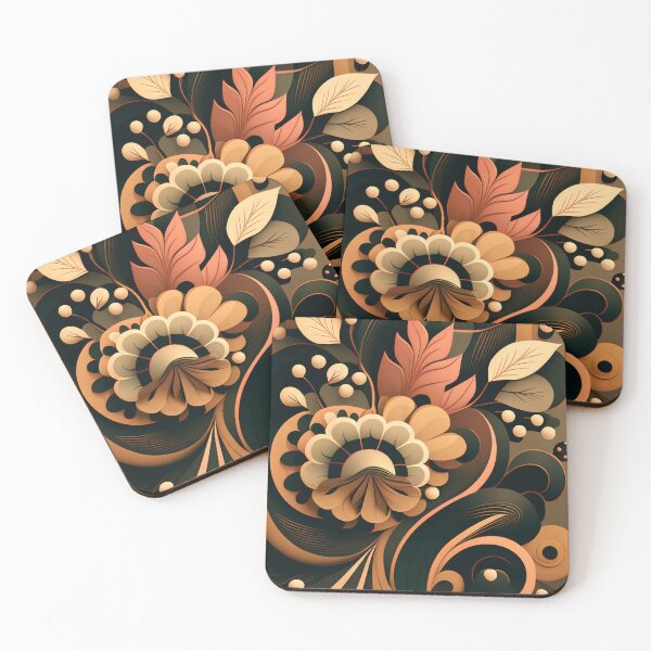 Item preview, Abstract Retro Floral Ornament designed and sold by PaintbrushPlace.