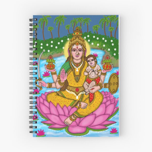Item preview, Santan Lakshmi Divine Artwork – Hindu Goddess of Family Blessings designed and sold by Harshit_Digital_Arts.