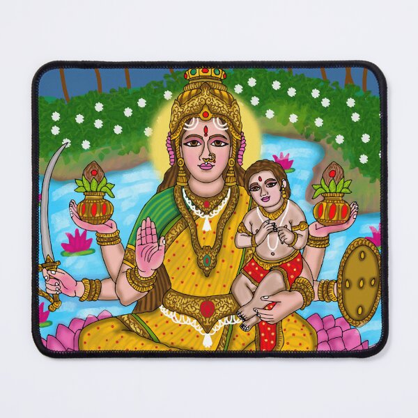 Item preview, Santan Lakshmi Divine Artwork – Hindu Goddess of Family Blessings designed and sold by Harshit_Digital_Arts.