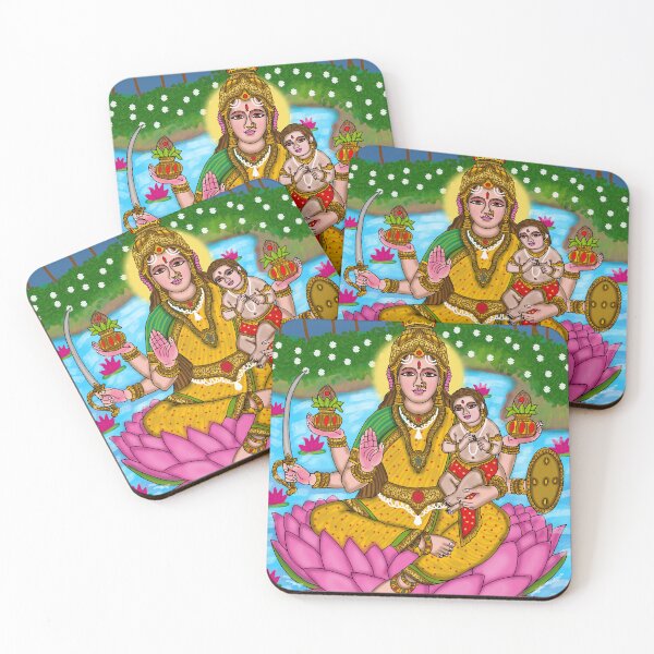 Item preview, Santan Lakshmi Divine Artwork – Hindu Goddess of Family Blessings designed and sold by Harshit_Digital_Arts.