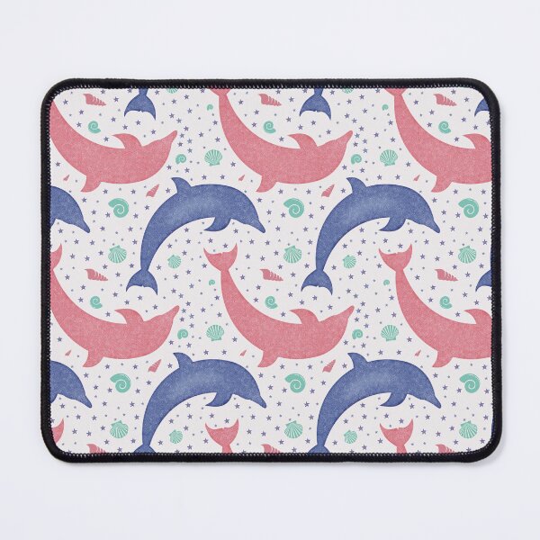 Item preview, Cute Dolphin and Seashell Beach Theme Pattern designed and sold by Pevkay97.
