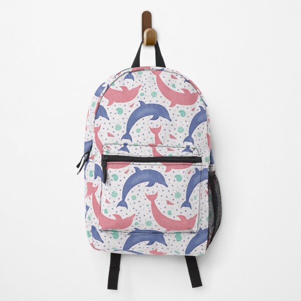 Item preview, Cute Dolphin and Seashell Beach Theme Pattern designed and sold by Pevkay97.