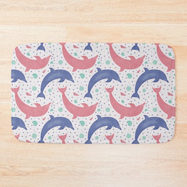 Item preview, Cute Dolphin and Seashell Beach Theme Pattern designed and sold by Pevkay97.