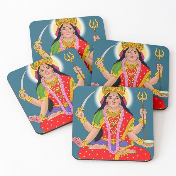 Item preview, Goddess Santoshi Maa Artwork – Hindu Devotional Peace and Faith Design designed and sold by Harshit_Digital_Arts.