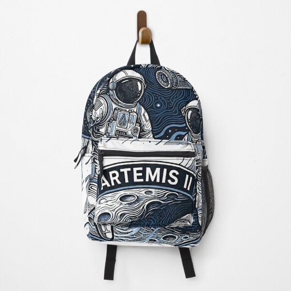 Item preview, Artemis II Inspired Lunar Mission Illustration - Astronauts designed and sold by Drishya-Designs.