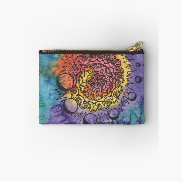 Aperçu de l'œuvre Mandala, aquarelle vibrante créée et vendue par Hueswithheart.