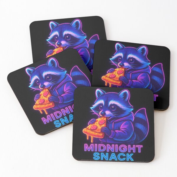 Item preview, Neon Raccoon Snack Bandit, Cyberpunk Pizza Thief Streetwear designed and sold by AYACHI90.