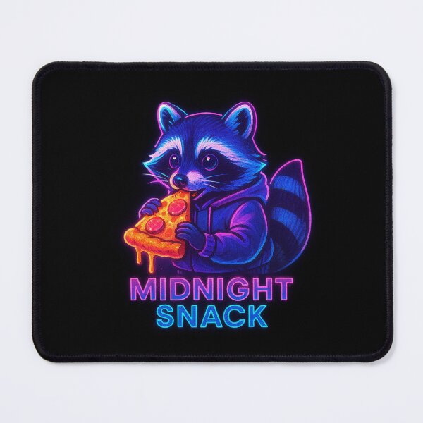 Item preview, Neon Raccoon Snack Bandit, Cyberpunk Pizza Thief Streetwear designed and sold by AYACHI90.