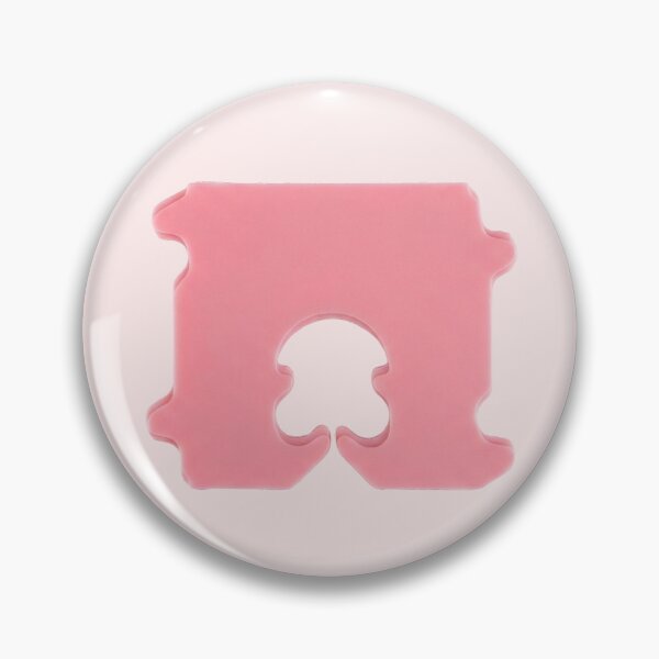 Item preview, Modern Pink Bread Clip Geometric Silhouette with Notches designed and sold by Terry Bain.