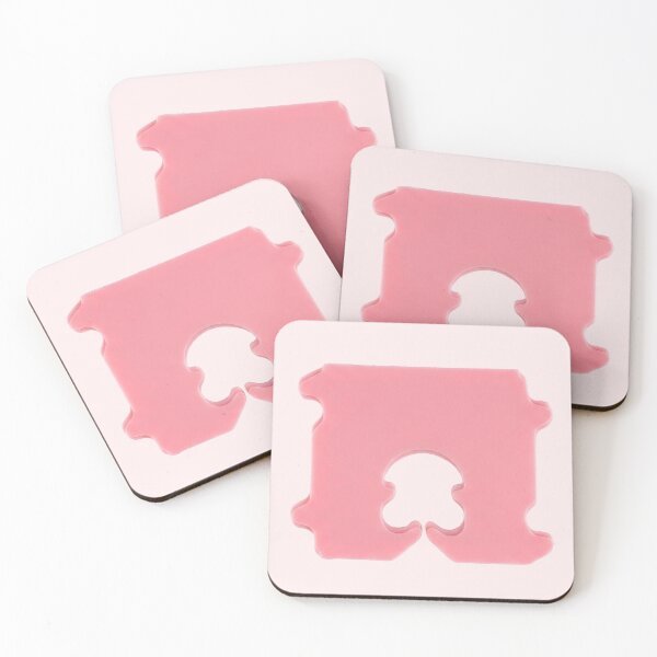 Item preview, Modern Pink Bread Clip Geometric Silhouette with Notches designed and sold by Terry Bain.