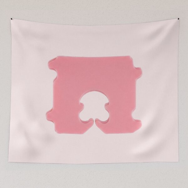 Item preview, Modern Pink Bread Clip Geometric Silhouette with Notches designed and sold by Terry Bain.