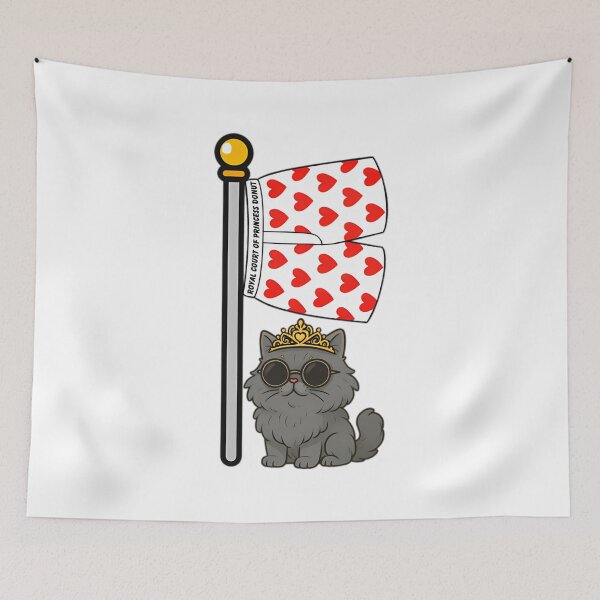 Item preview, Royal Court of Princess Donut – Flag & Heart Boxer Parody Design for Dungeon Crawler Fans designed and sold by Frizz-Nie.