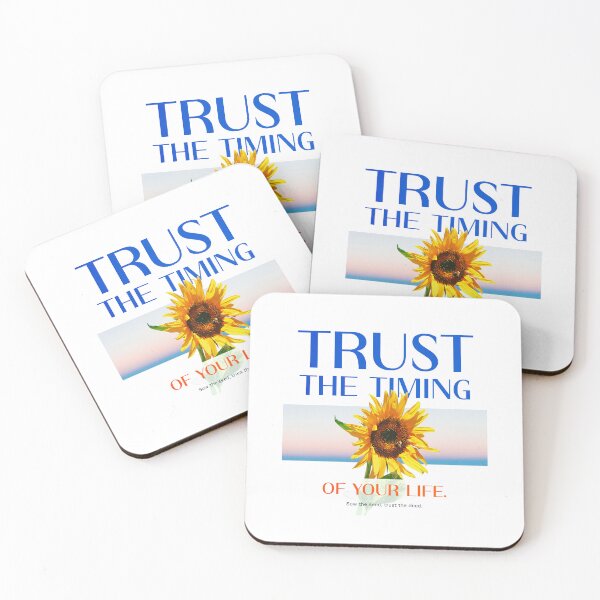 Item preview, Trust the Timing of Your Life - Aesthetic Sunflower Graphic Art designed and sold by Tiny Dose.