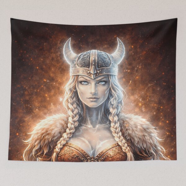 Item preview, Viking Warrior Woman Glowing Fantasy Art designed and sold by KnitOfShadoF.