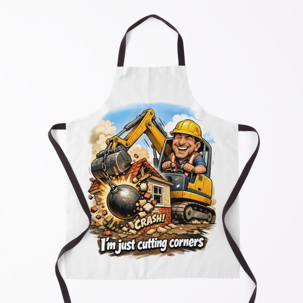 Item preview, cheerful builder caricature designed and sold by Troll Art & Delete.