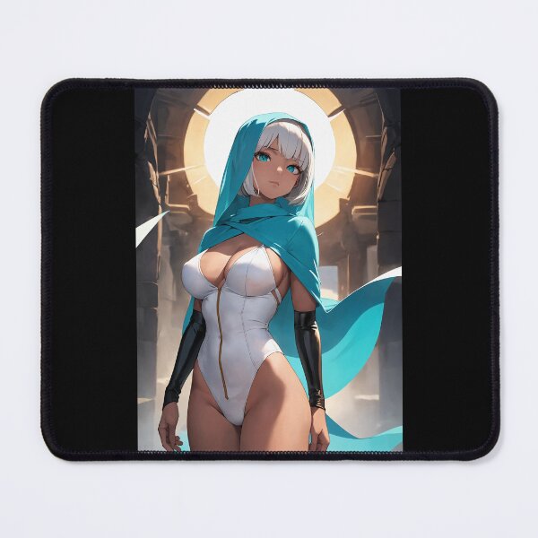 Item preview, Enabara Honosu - Mystical Anime Girl in Teal Hood and White Bodysuit Art designed and sold by iloveanimechibi.