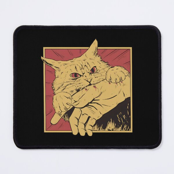 Item preview, Aggressive Cat Bites Finger Retro Comic Tee designed and sold by OlyvieArt.