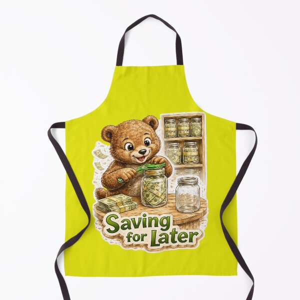 Item preview, Funny Bear Saving Money in Jars Sticker – Cute Finance Humor Art designed and sold by Felixuss.
