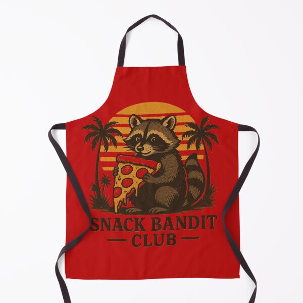 Item preview, Retro Raccoon Snack Bandit, Vintage Sunset Pizza Thief designed and sold by AYACHI90.