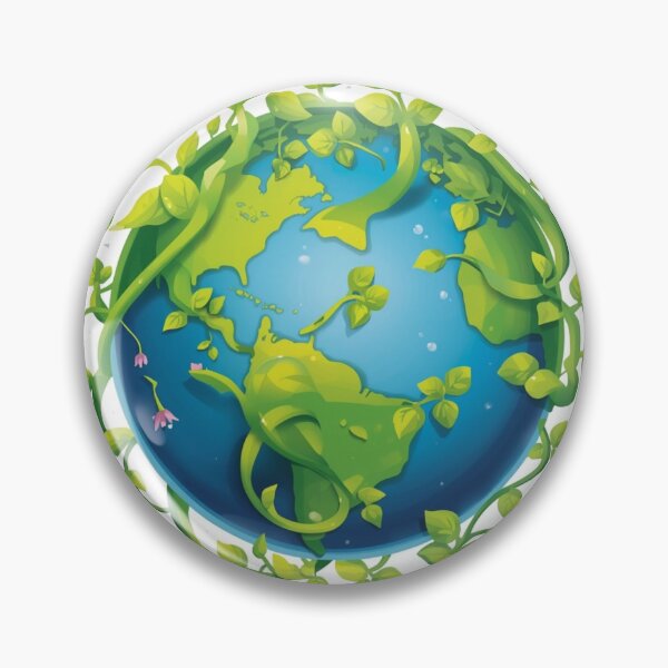 Item preview, Earth with Growing Plants | There is No Planet B Eco Art designed and sold by Shanker-studio.