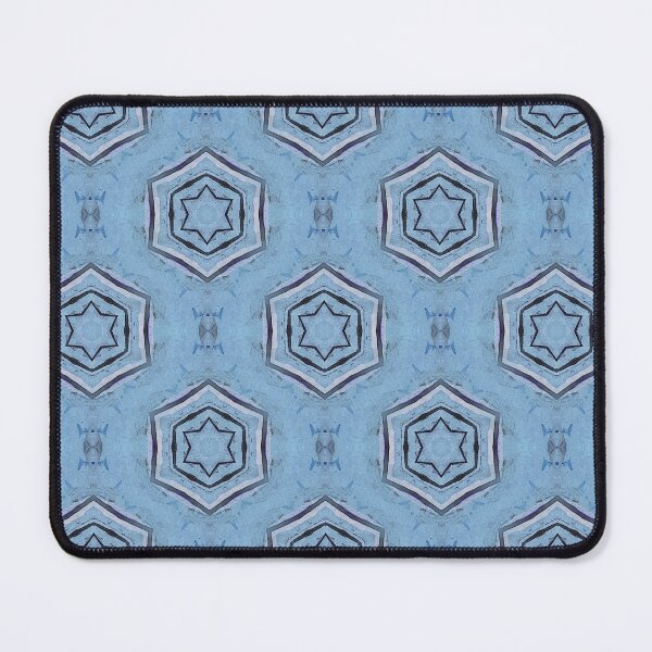 Item preview, Hexagon Star Geometric Pattern in Blue designed and sold by Artistestella.