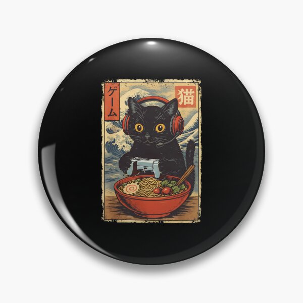 Item preview, Gamer Cat Ramen Wave Headset Controller designed and sold by OlyvieArt.