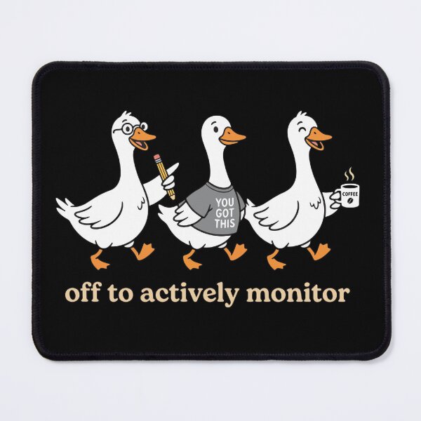 Item preview, Off To Actively Monitor Funny Goose Teacher Pencil Coffee designed and sold by graphixpolash.