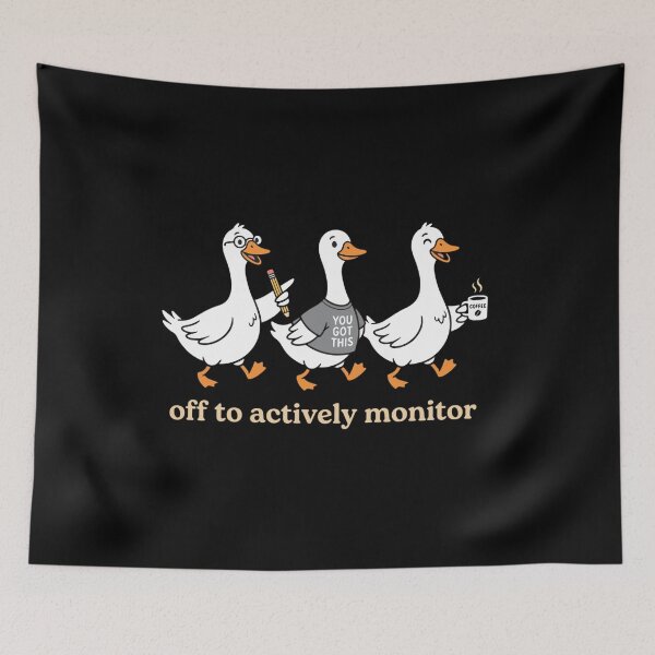 Item preview, Off To Actively Monitor Funny Goose Teacher Pencil Coffee designed and sold by graphixpolash.