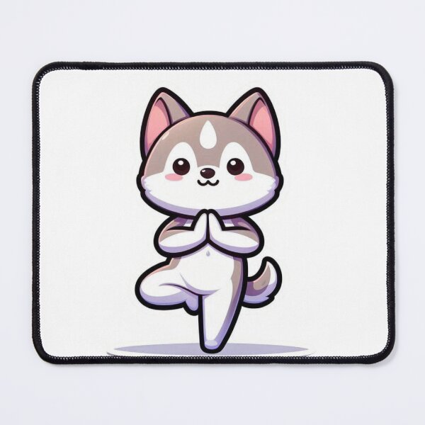 Item preview, Cute Husky Yoga Sticker-Kawaii Dog Meditation Namaste Cartoon  designed and sold by carestazafeli.