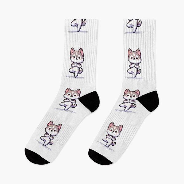 Item preview, Cute Husky Yoga Sticker-Kawaii Dog Meditation Namaste Cartoon  designed and sold by carestazafeli.